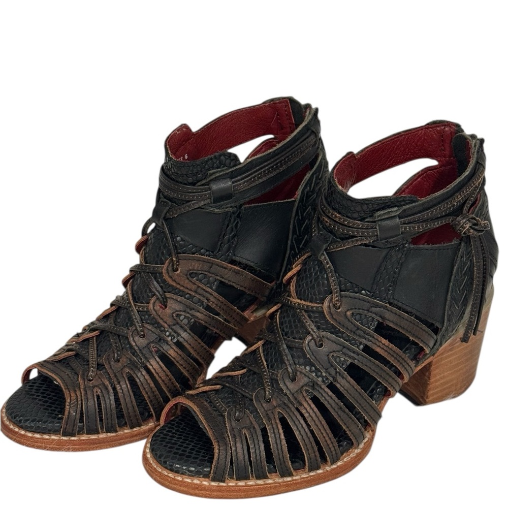 Freebird By Steven Wazee Heeled Sandals Sz: 6 - Picture 3 of 9